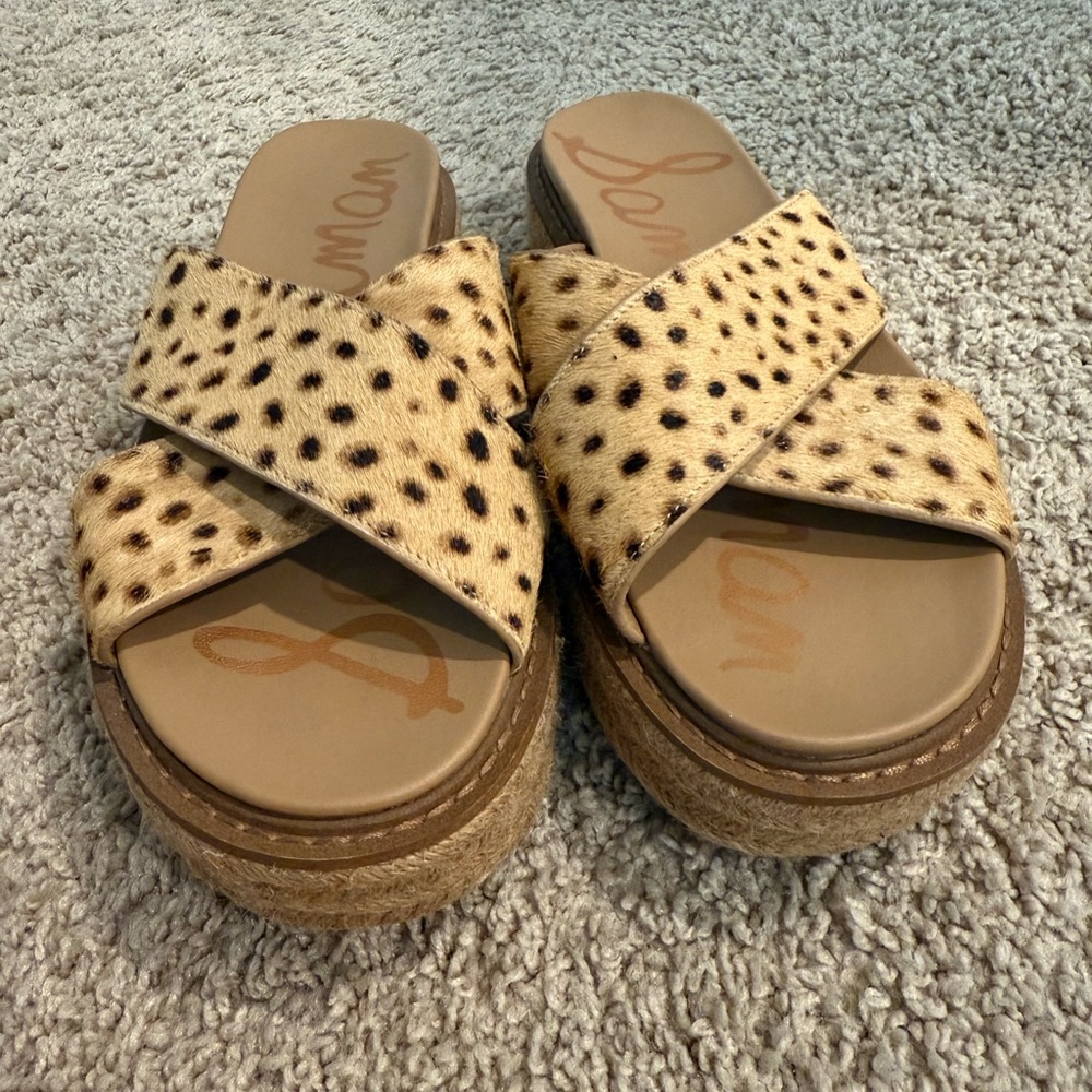 Sam Edelman Cheetah Print Platform Sandals
